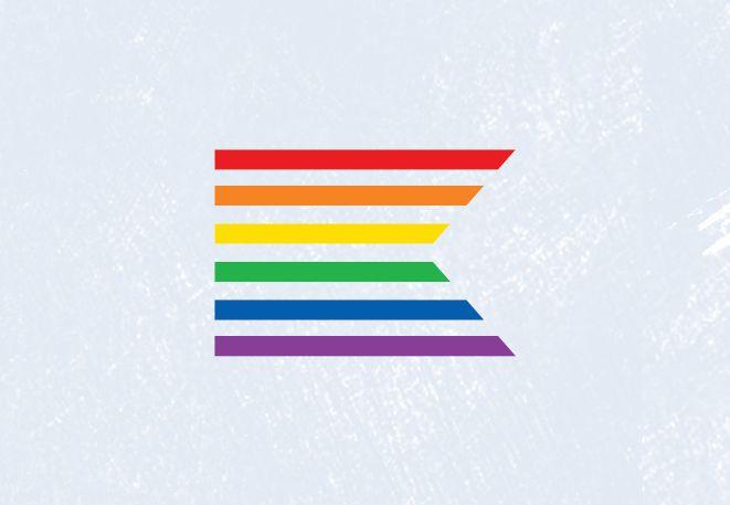 Uma bandeira de aliança LGBTQ+.