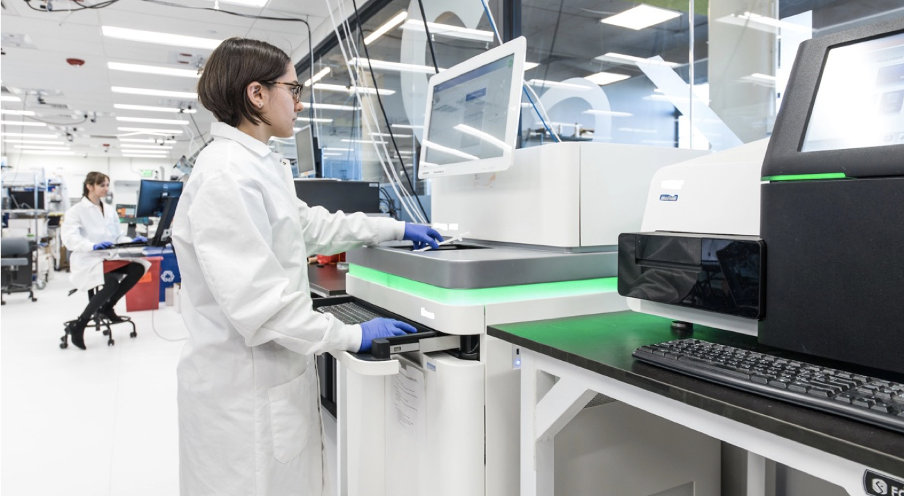 A scientist working in a laboratory.