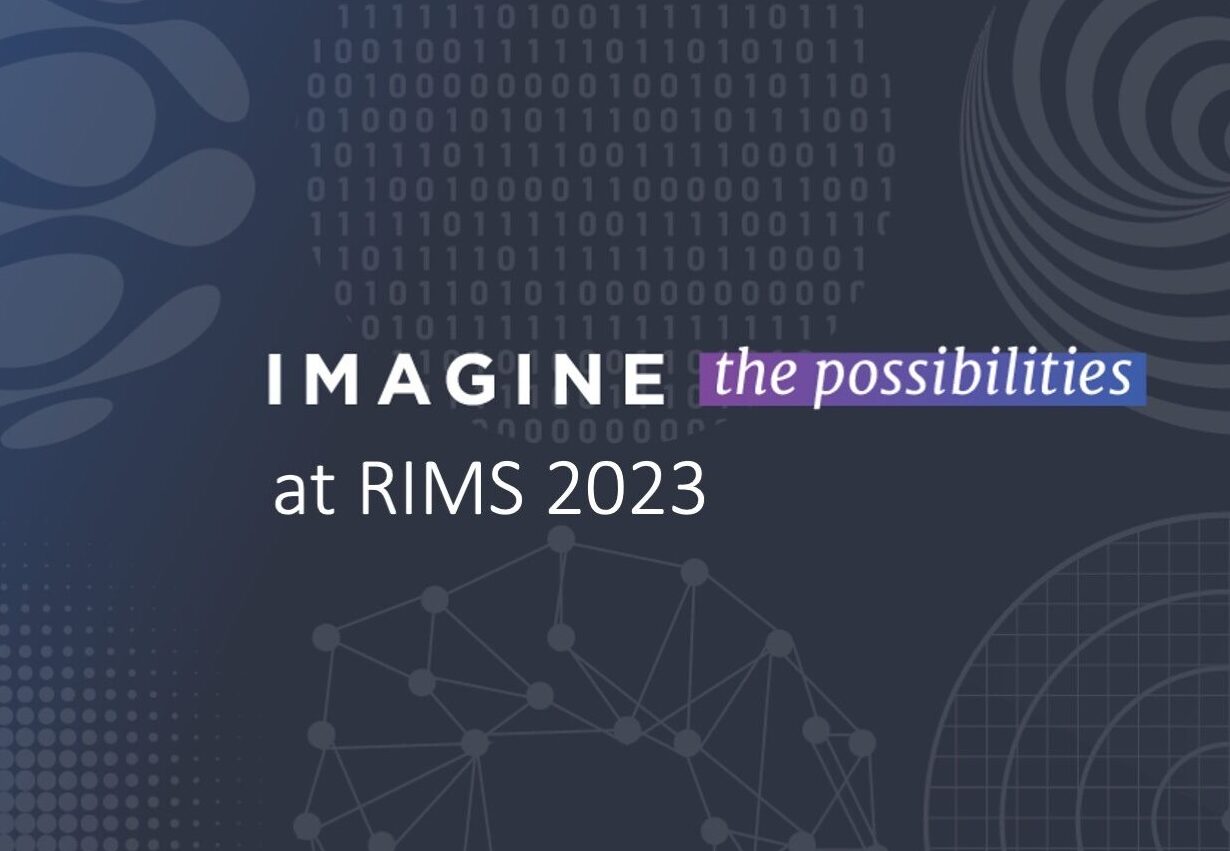 Eine Grafik mit der Aufschrift &quot;Imagine the Possibilities of RIMS 2023&quot;.