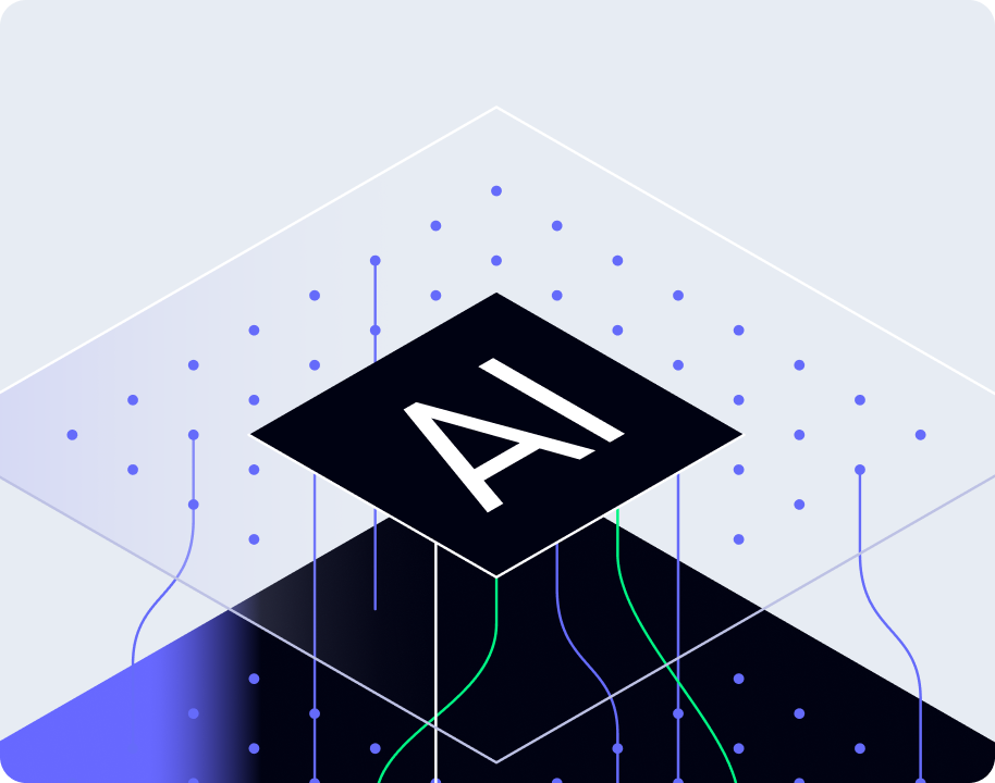 A layered design concept featuring AI.